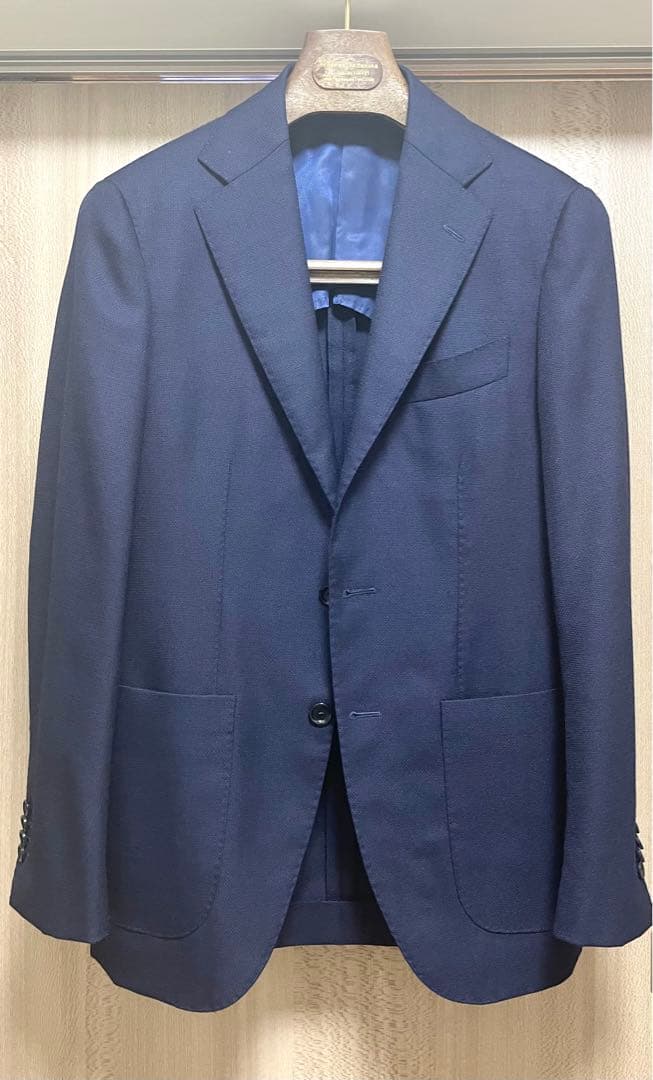 Beams F ネイビー　シングルブレストジャケット　アンコン仕立て