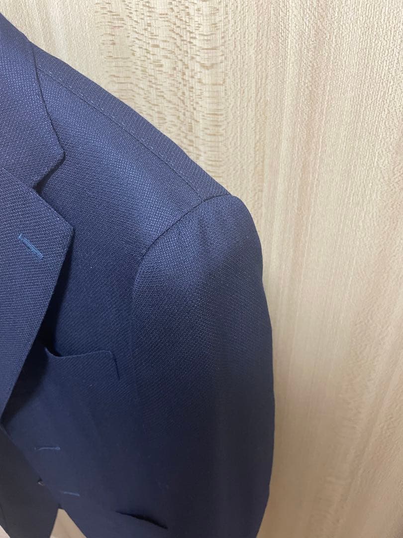 Beams F ネイビー　シングルブレストジャケット　アンコン仕立て