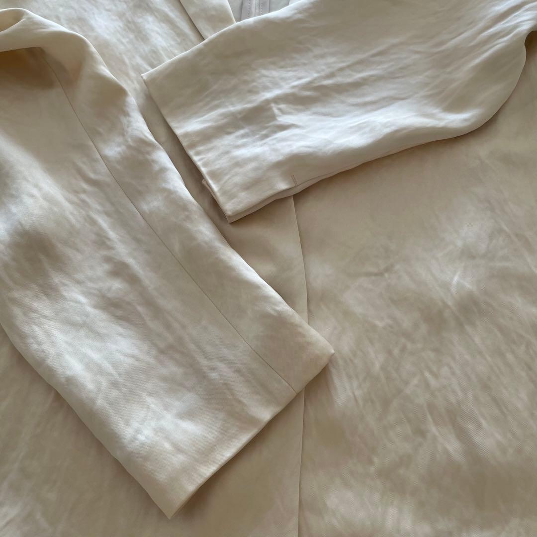 TODAYFUL サテンオーバージャケット　エクリュ　長袖　テーラード　38美品