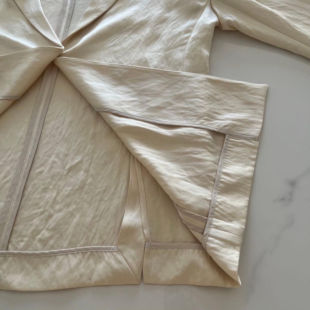 TODAYFUL サテンオーバージャケット　エクリュ　長袖　テーラード　38美品