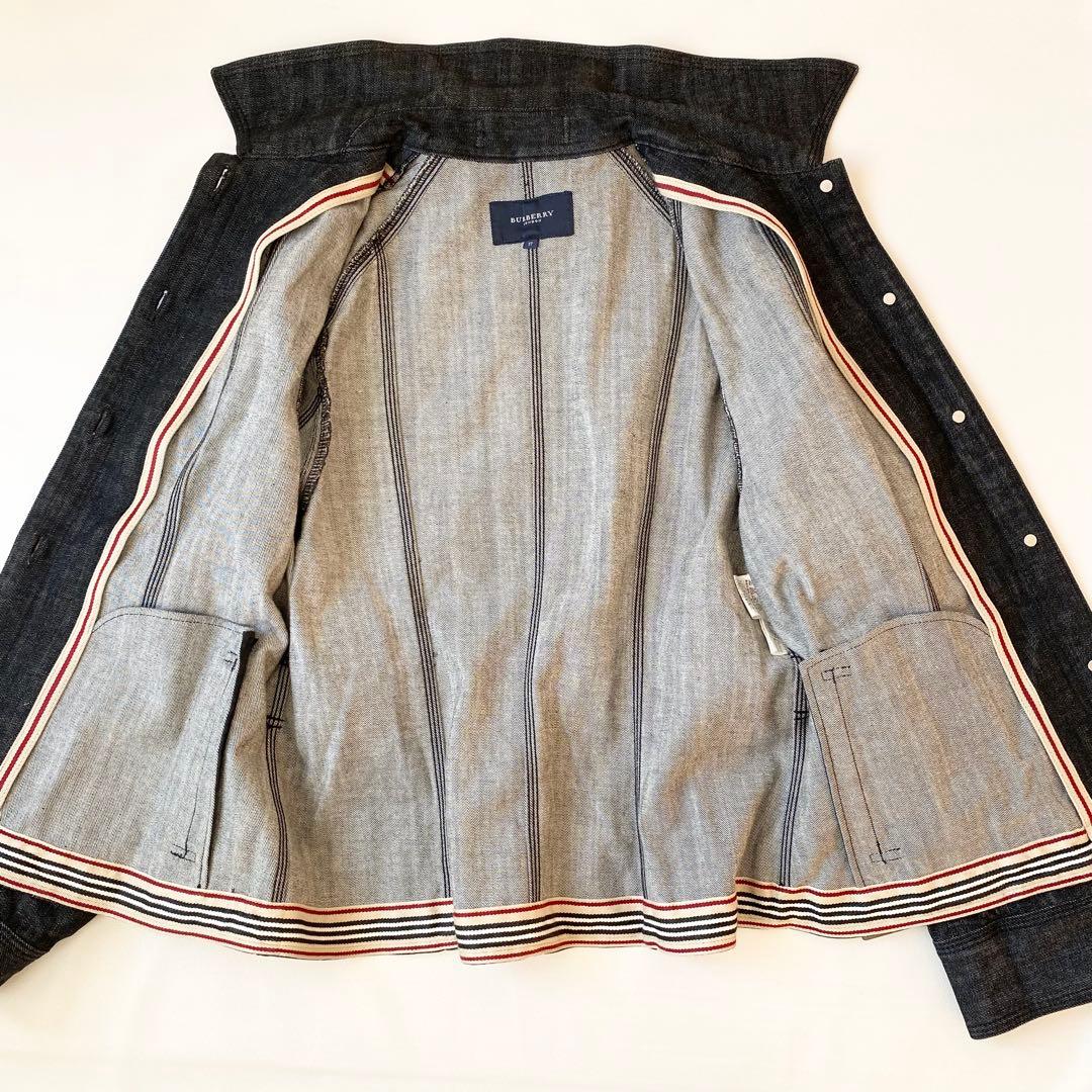 【美品】バーバリーロンドン　ストレッチデニムジャケット　ベルト付き　大きいサイズ