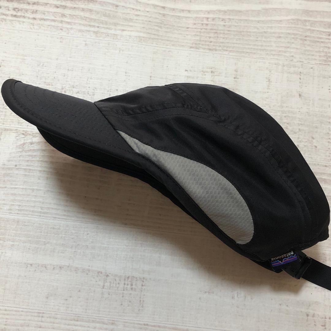 夏のランに最適‼️ パタゴニア ベロシティ・キャップ レアなブラック 後期型