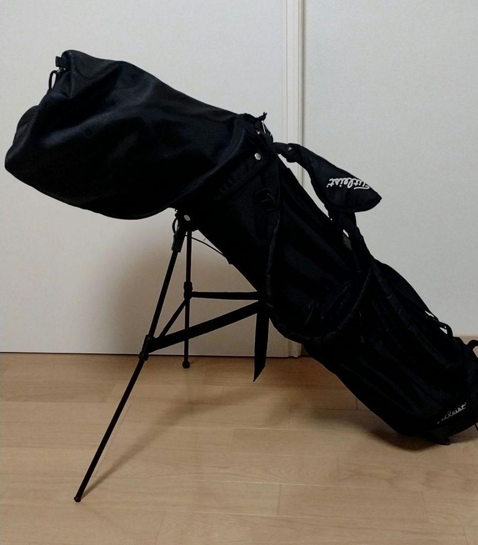オーリー Titleist 黒 キャディバッグ スタンド付き
