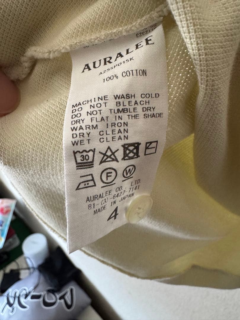 トップス AURALEE PIMA COTTON HEAVY PIQUE POLO