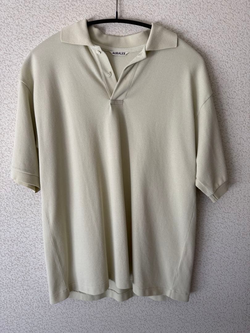 トップス AURALEE PIMA COTTON HEAVY PIQUE POLO