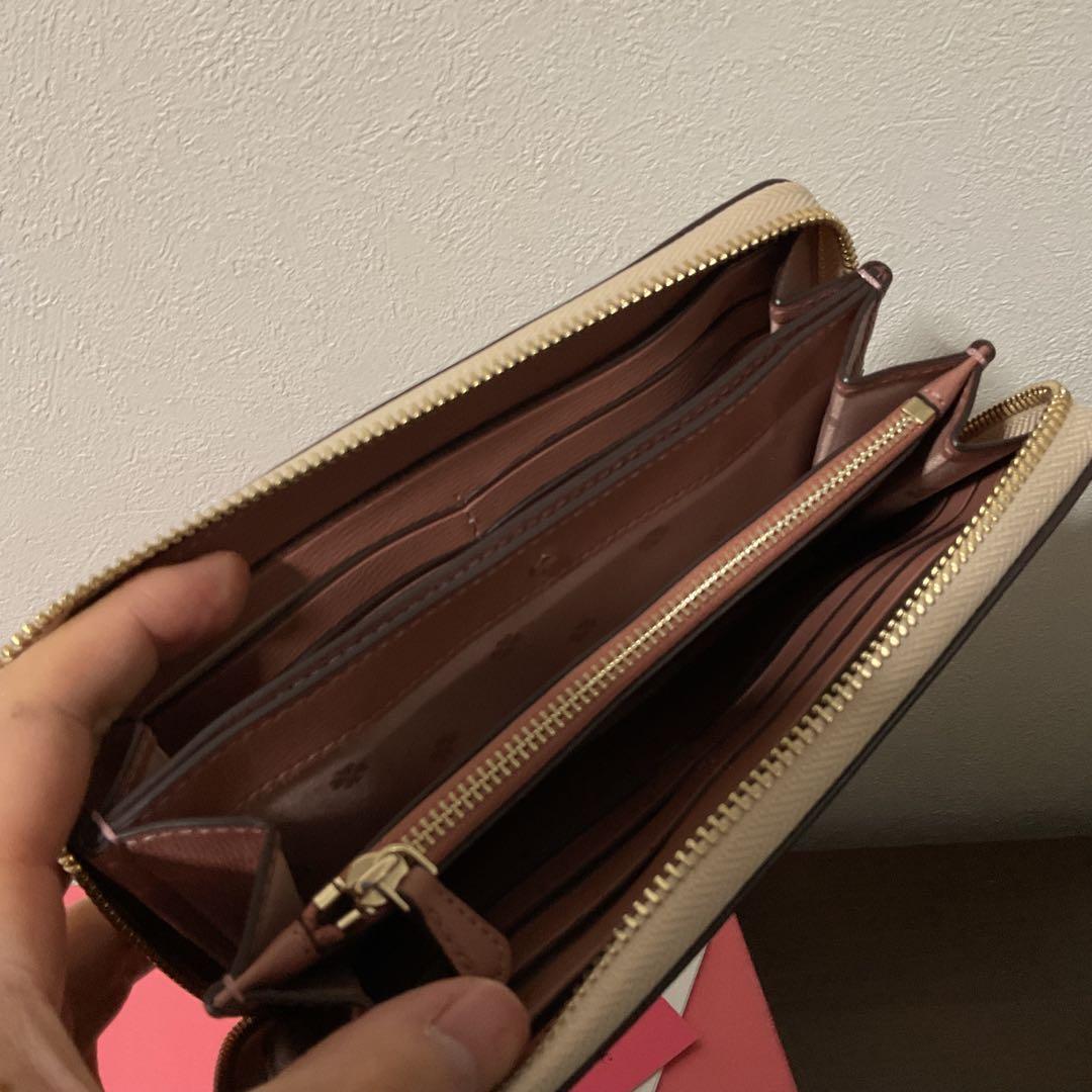 ☆開店セール☆ 新品未使用 美品 ケイトスペード レザー ロゴプレート 長財布