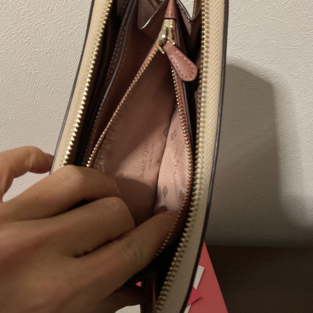 ☆開店セール☆ 新品未使用 美品 ケイトスペード レザー ロゴプレート 長財布