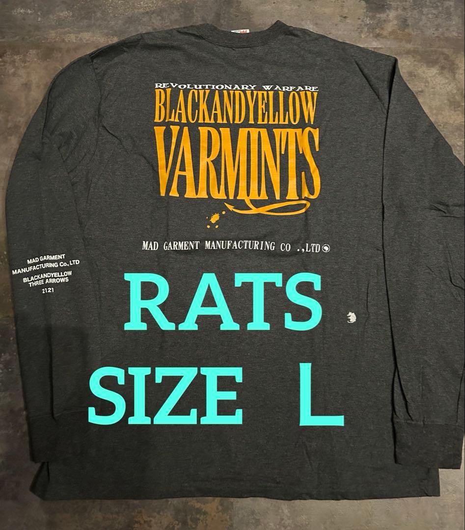 RATS ラッツ　POCKET L/S TEE 新品　Ｌ　チャコール　キムタク