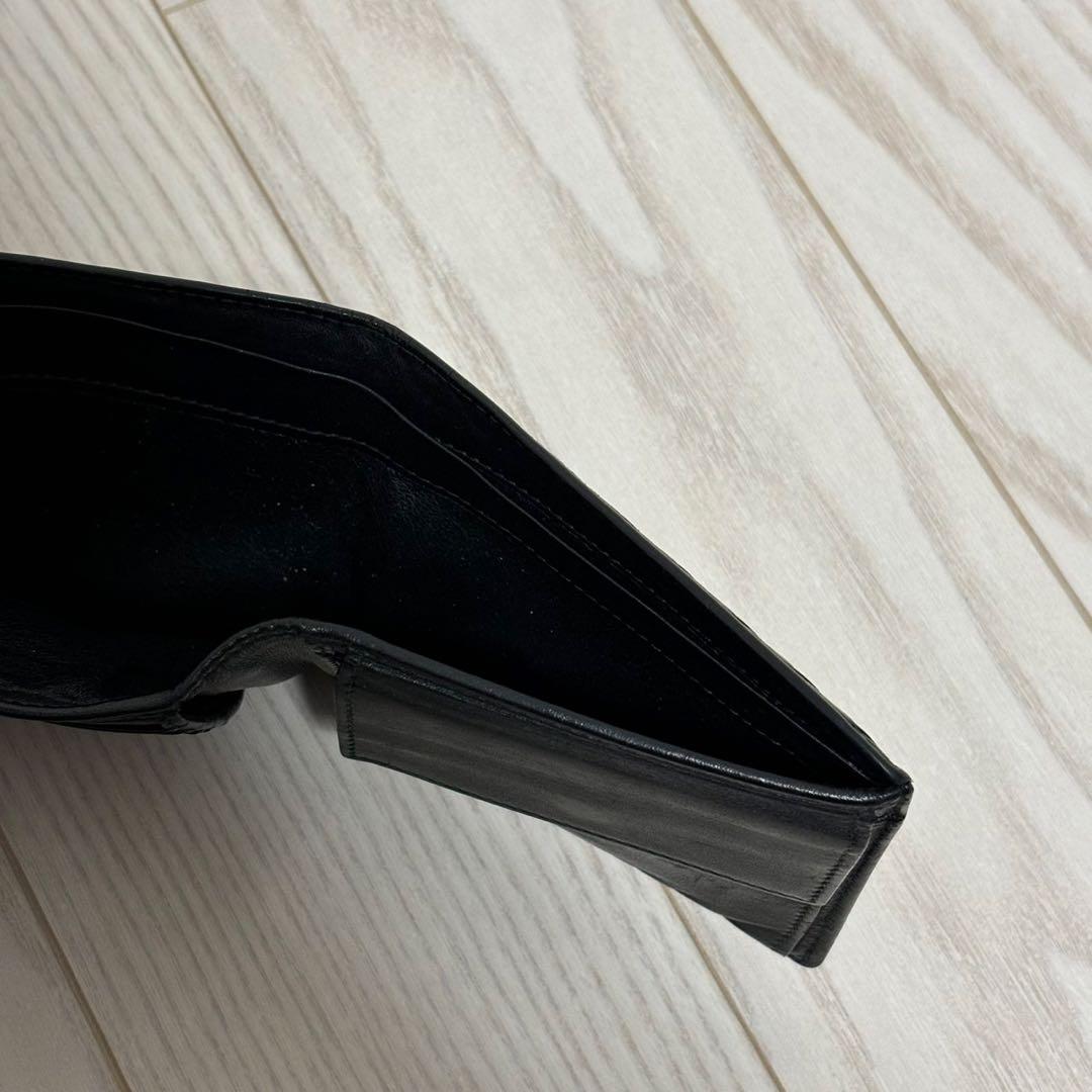 ボッテガヴェネタ 二つ折り財布 ブラックレザー 二つ折り財布