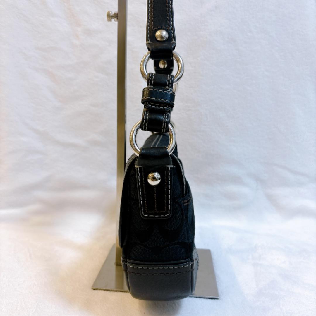 【美品✨】コーチ　ワンショルダー　シグネチャー　ターンロック　y2k バッグ