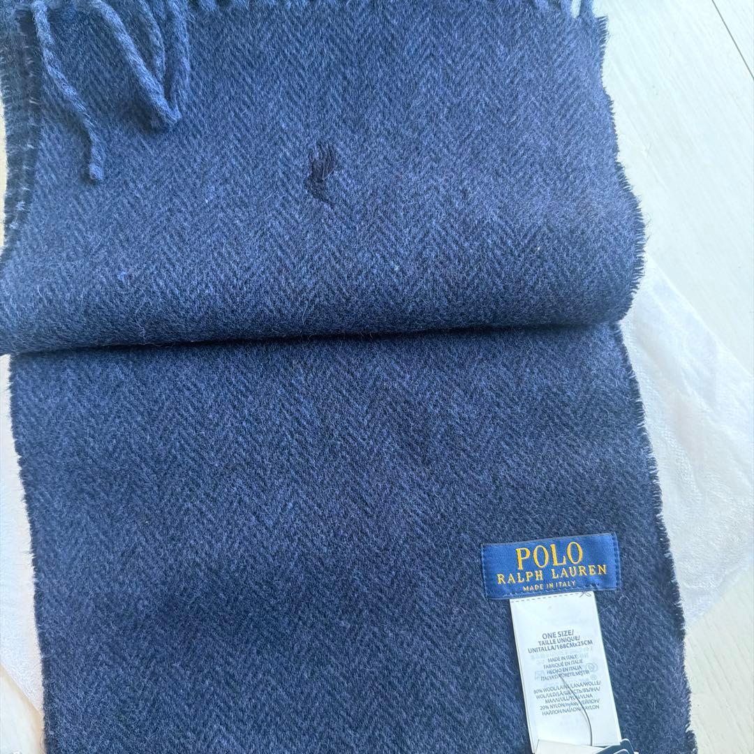 POLO RALPH LAUREN ネイビー マフラー　手袋