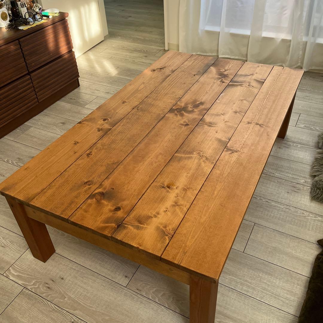 アンティーク風 ローテーブル 120x70cm