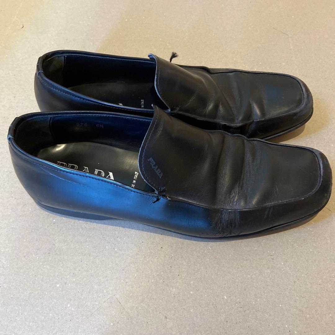 PRADA ローファー ヴィンテージ ブラック 黒 レザー