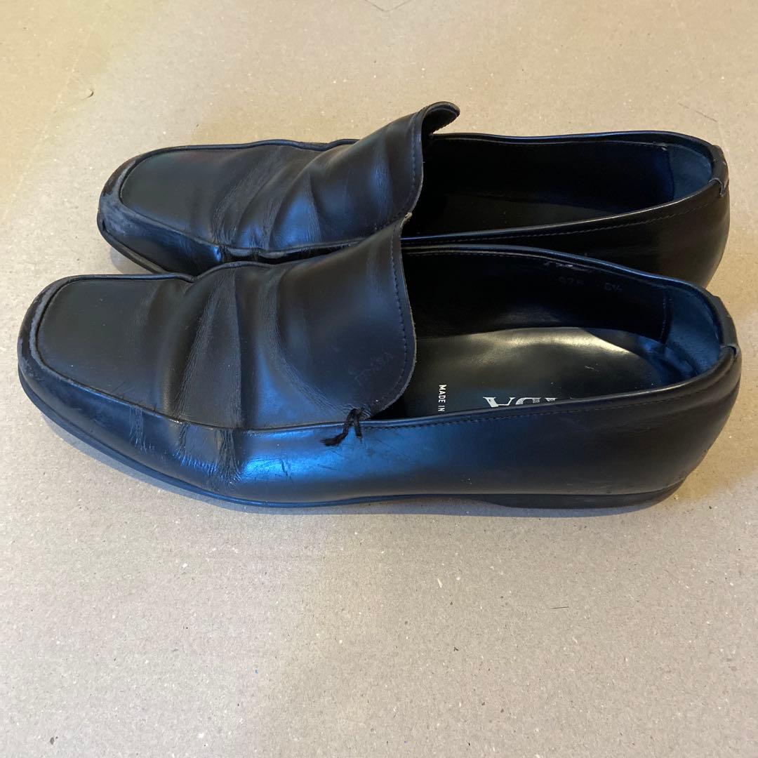 PRADA ローファー ヴィンテージ ブラック 黒 レザー