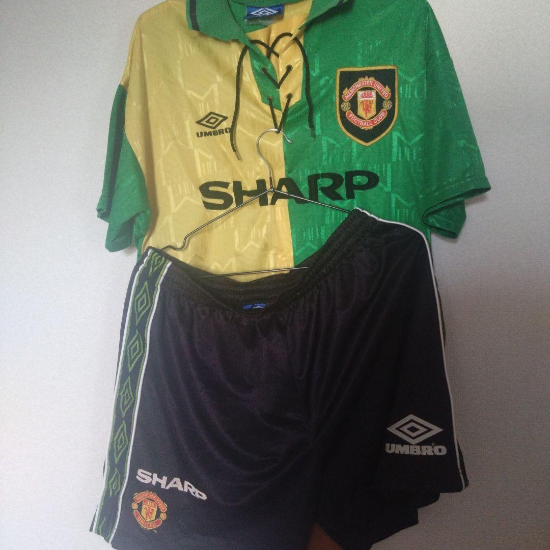 激レア　マンチェスターユナイテッド　92〜94年サードユニフォームパンツセット