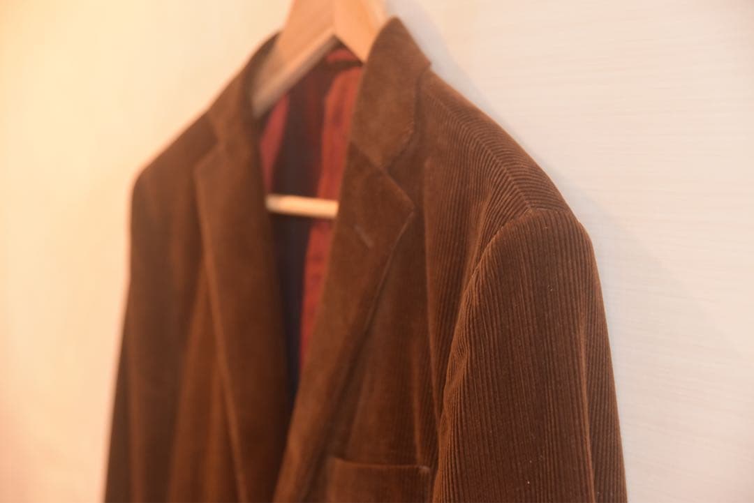 Ermenegildo Zegna ブラウン コーデュロイ テーラードジャケット