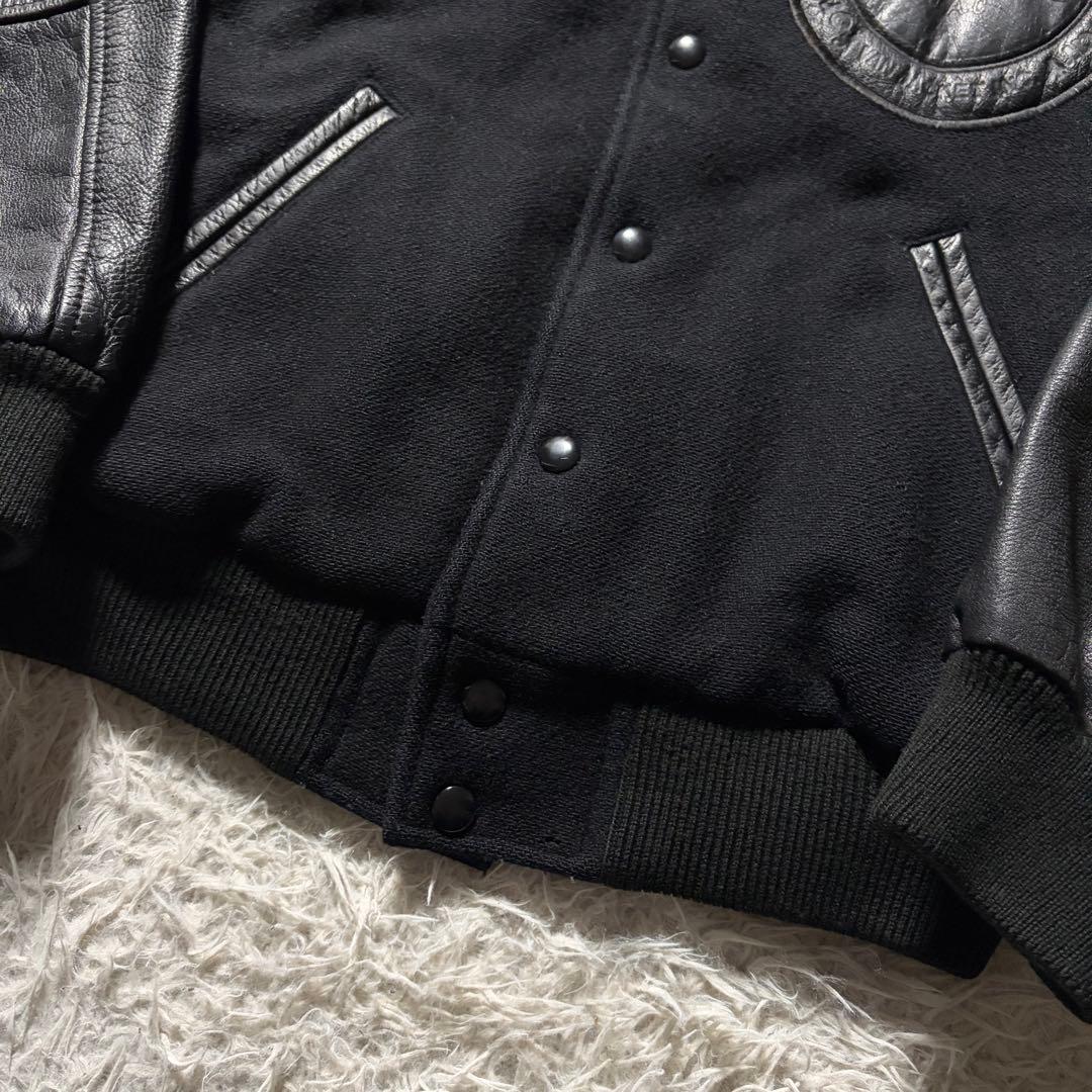 ま*か様 美品■VAN JACKET スタジャン 袖レザー　アーチロゴ　ワッペン
