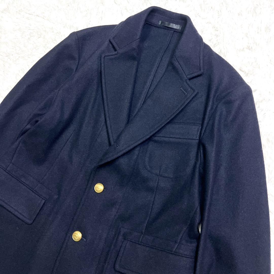 D.C.WHITE 紺ブレ 金ボタン テーラード 段返り3B ウール ブレザー