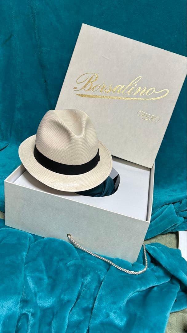 ち*ょ様 Borsalino [天然草☆本パナマ] 中折れパナマハツト