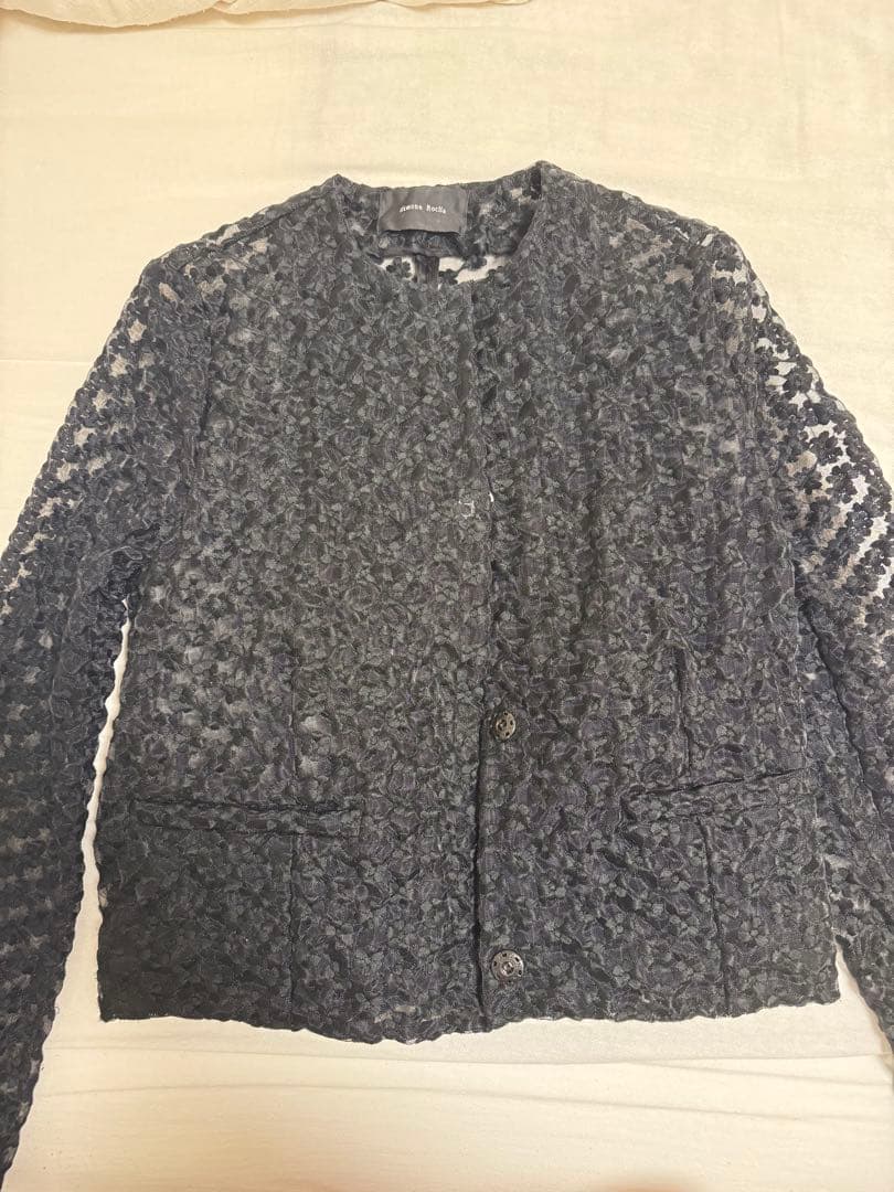 Simone Rocha ブラック ノーカラージャケット