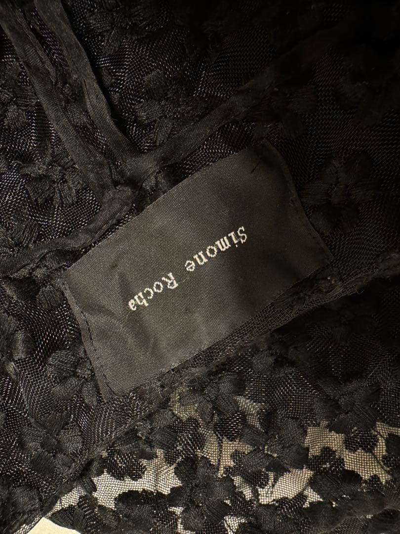 Simone Rocha ブラック ノーカラージャケット