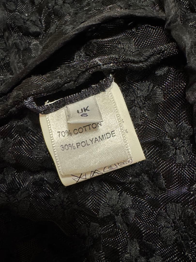 Simone Rocha ブラック ノーカラージャケット