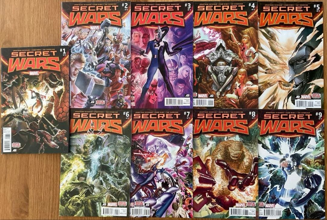 Secret wars #1-9 コンプリートセット アメコミリーフ