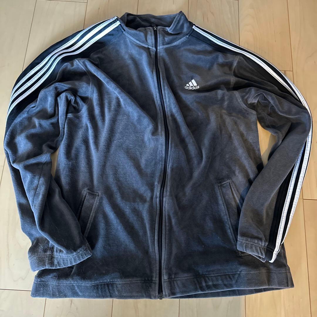 希少　ビッグサイズ　adidas ベロア トラックジャケット ブラック