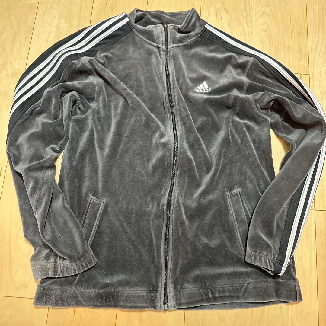 希少　ビッグサイズ　adidas ベロア トラックジャケット ブラック