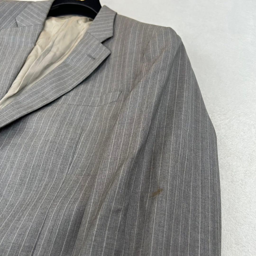 K622 XXL アルマーニコレツォーニ シルク混 スーツ上下 グレー メンズ