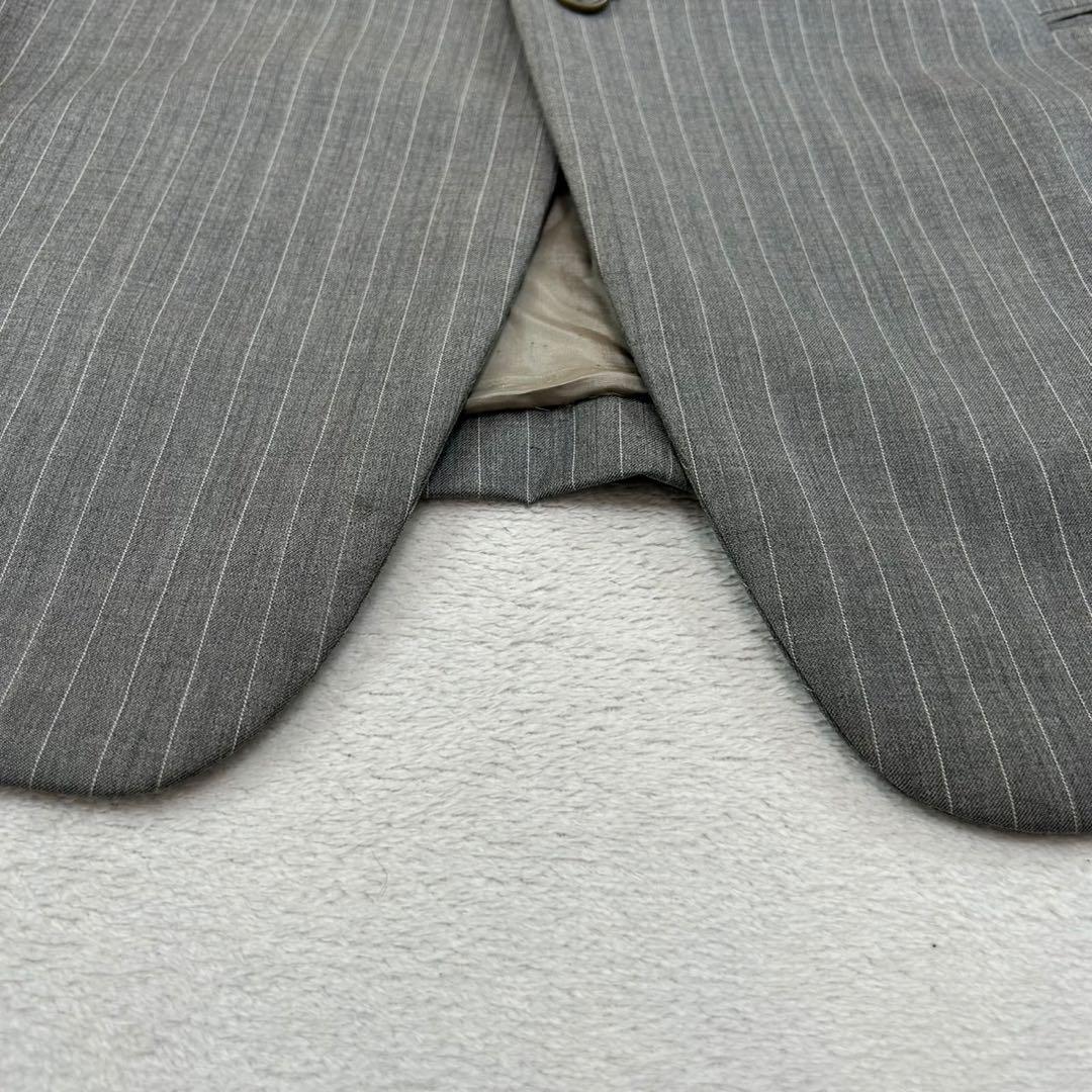 K622 XXL アルマーニコレツォーニ シルク混 スーツ上下 グレー メンズ