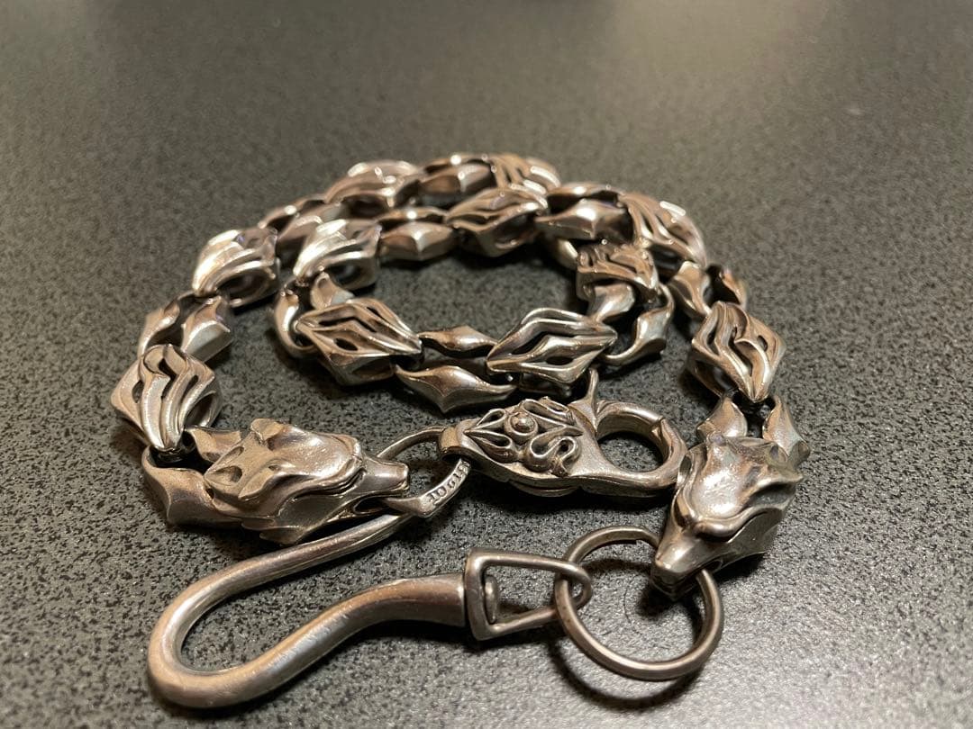 ウルフマンB.R.Sウォーウルフ（流狼毛）ウォレットチェーン 約55cm