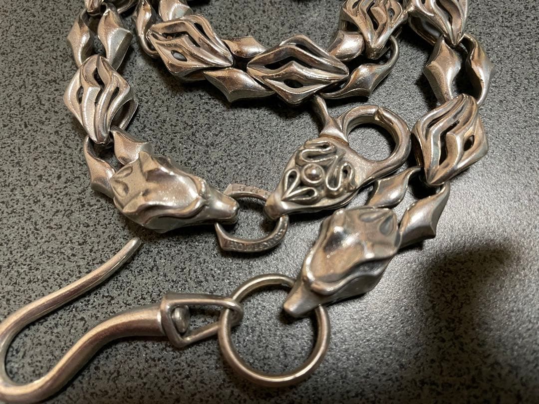 ウルフマンB.R.Sウォーウルフ（流狼毛）ウォレットチェーン 約55cm