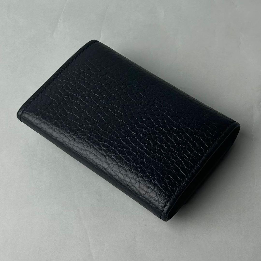 【未使用に近い】Sランク級 GUCCI ブラックレザー GGロゴ キーケース