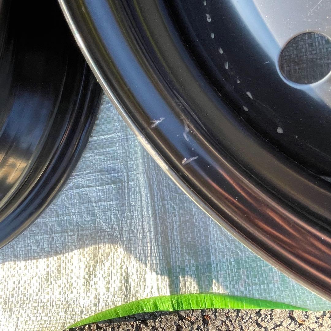 新車外し 14インチ スチールホイール 4本セット　スズキ 軽自動車 4穴