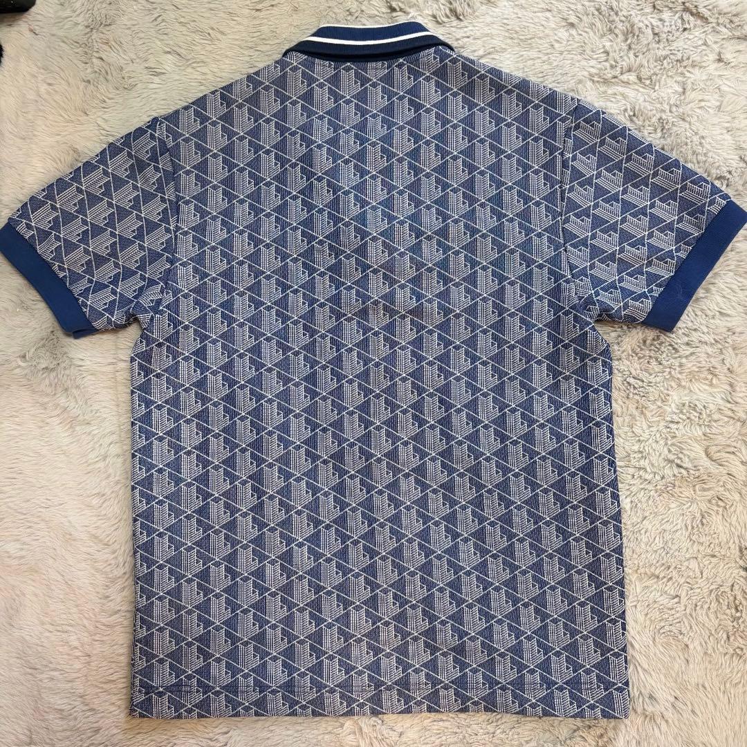 LACOSTE モノグラムジャカード 半袖ポロシャツ