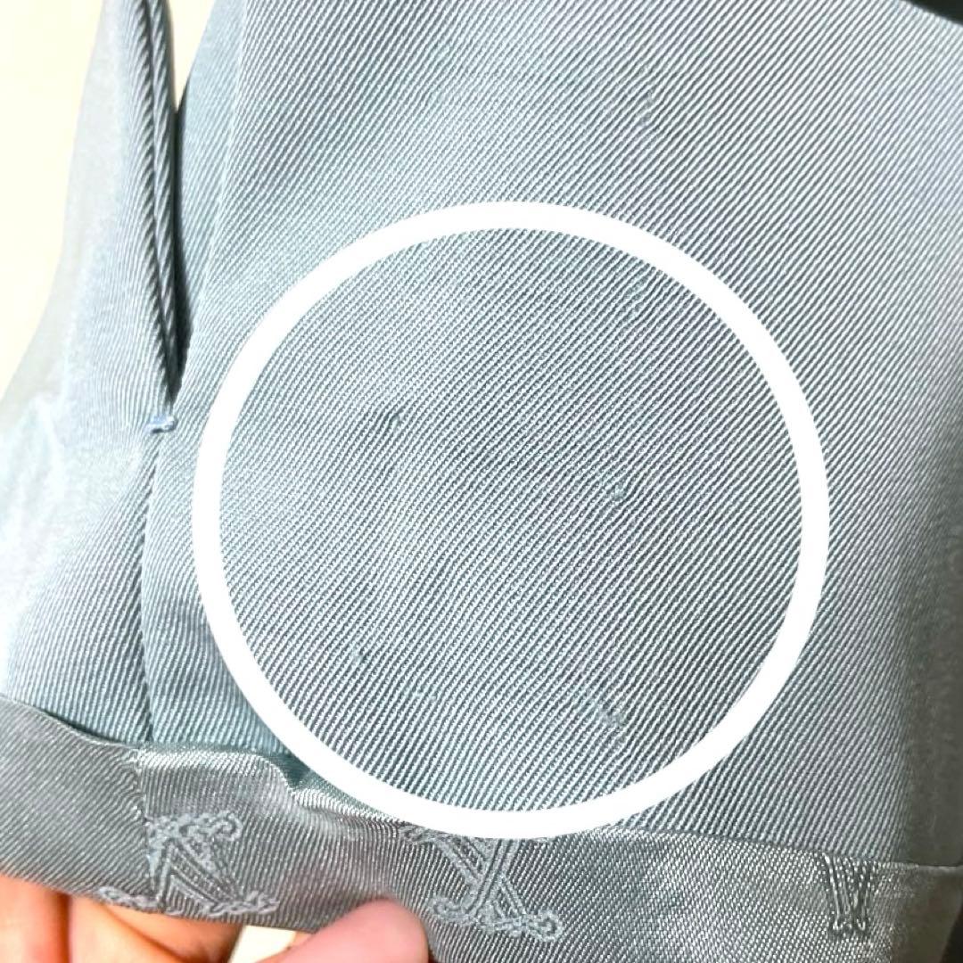 MaxMara 白タグ ブルー46 ダブルブレスト テーラード ロールアップ