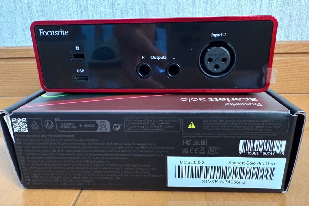 DTM・DAW Focusrite Scarlett Solo 4th Gen