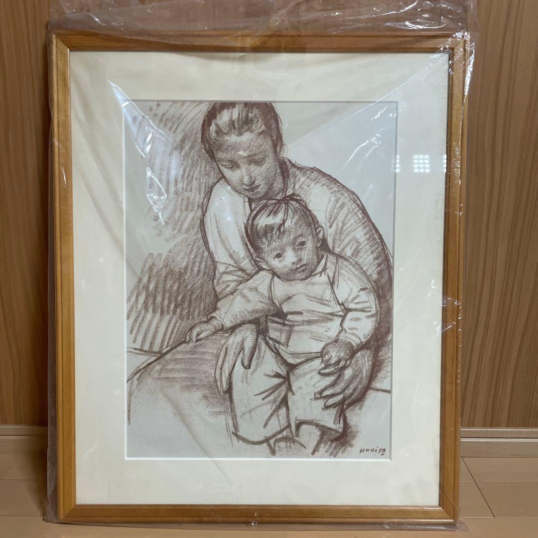 小磯良平　母子像