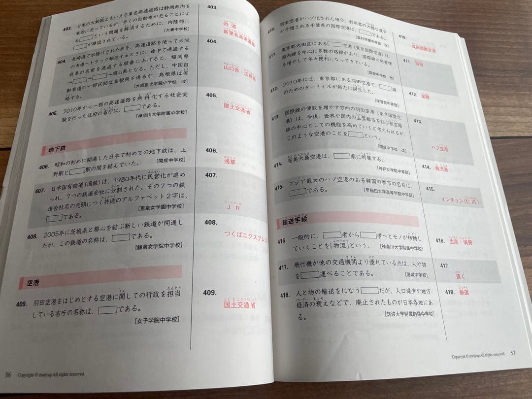 スタディアップ　暗記の極意777 地理 歴史 公民 3冊セット