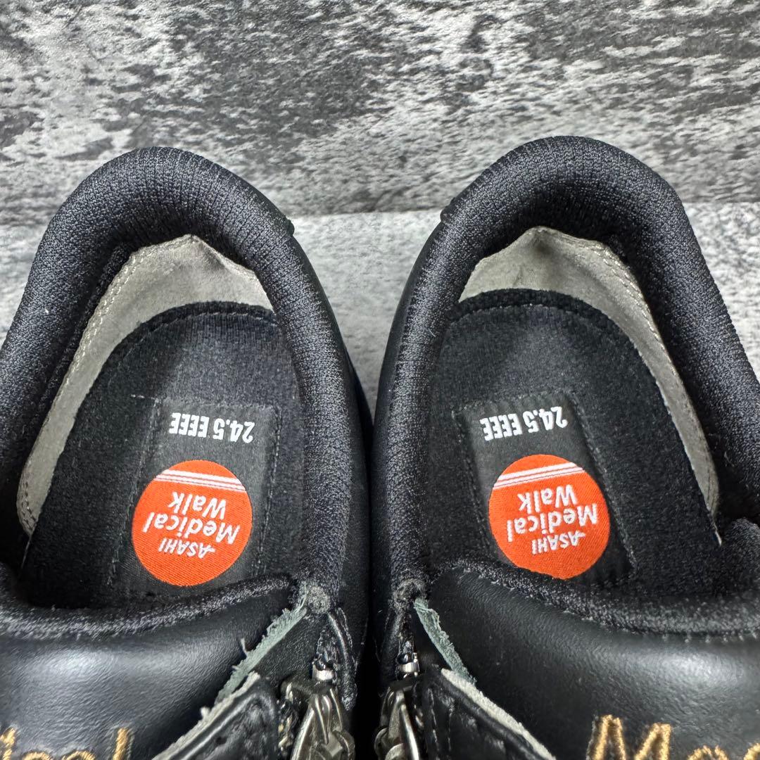 【新品未使用】アサヒ メディカルウォーク ブラック レザー 24.5cm