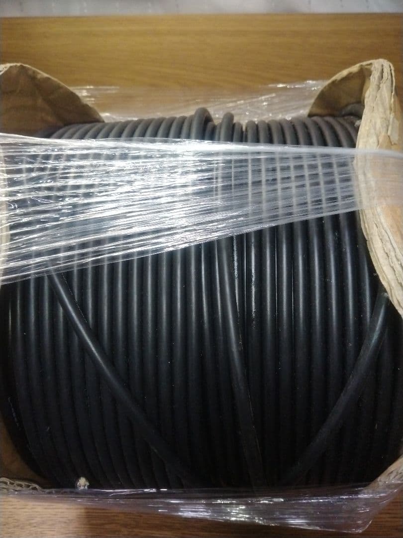 L-4E6AT 黒色オーディオケーブル 200M　残り8割程度　RCAケーブル