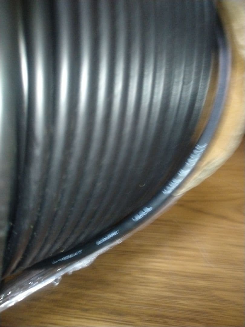 L-4E6AT 黒色オーディオケーブル 200M　残り8割程度　RCAケーブル