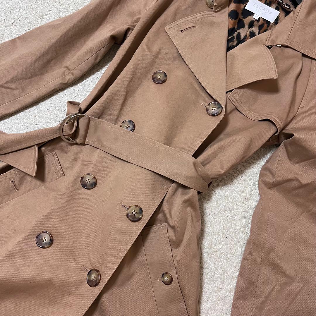 みい極美品　ESCADA SPORT エスカーダ　レオパードトレンチコート
