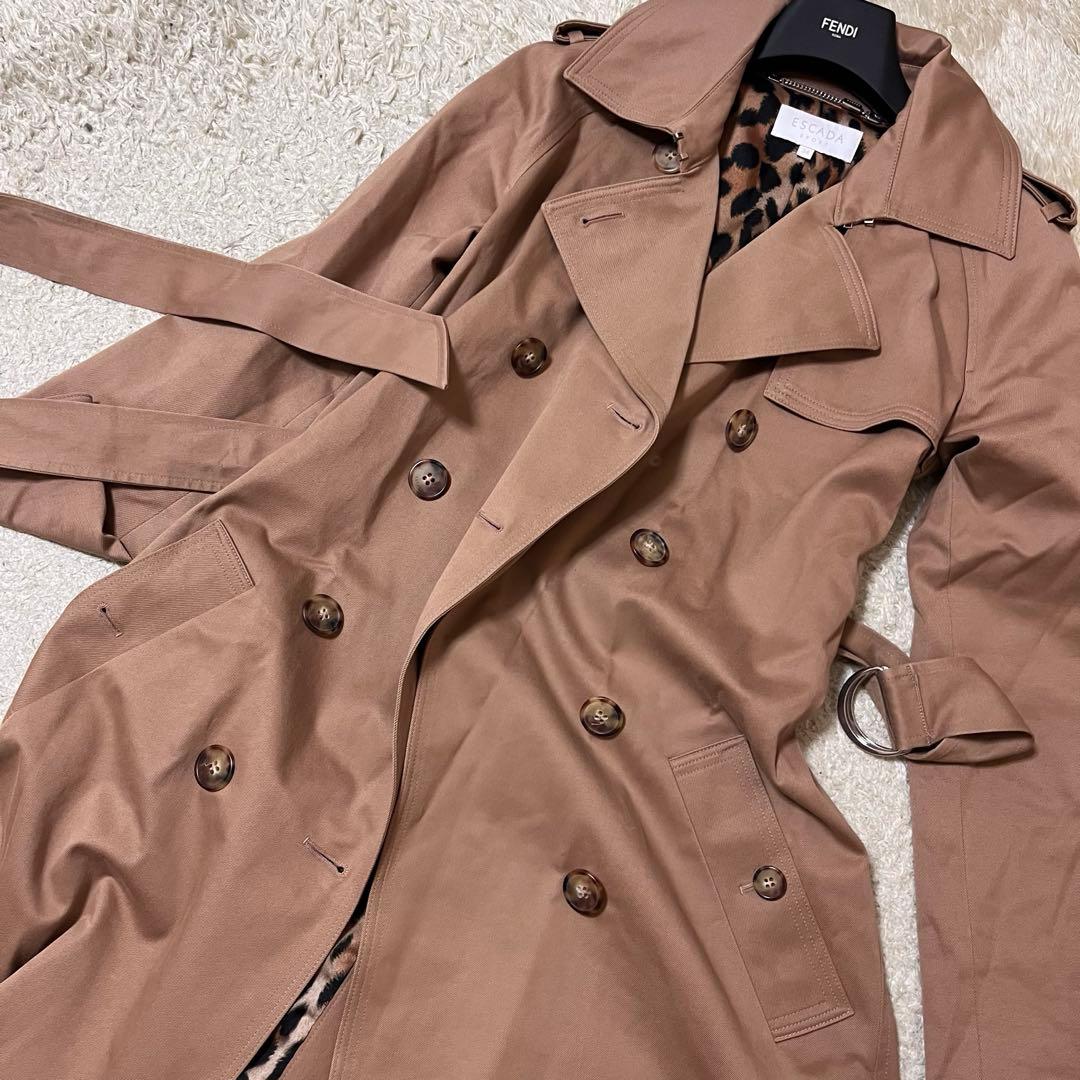 みい極美品　ESCADA SPORT エスカーダ　レオパードトレンチコート