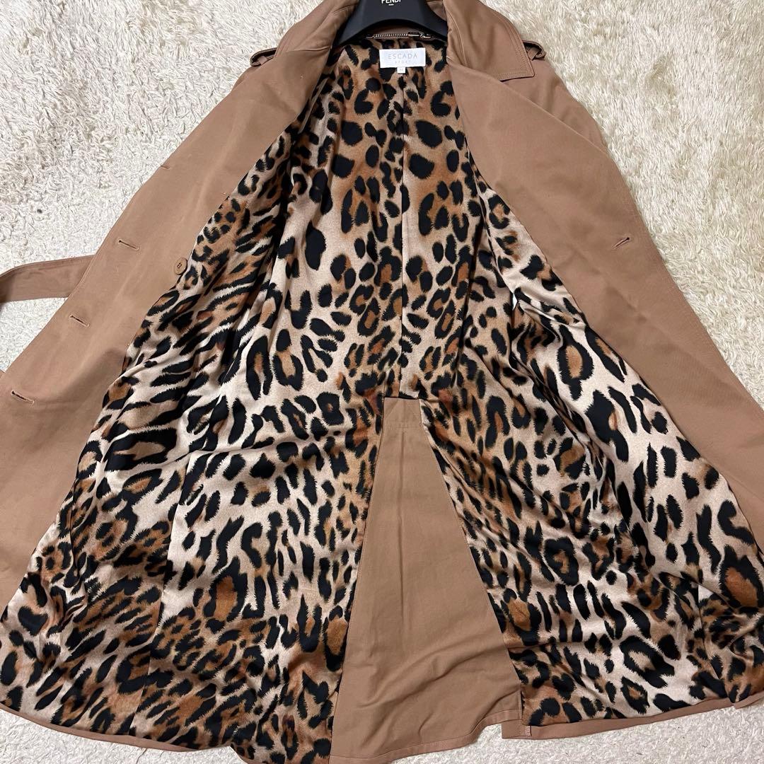 みい極美品　ESCADA SPORT エスカーダ　レオパードトレンチコート