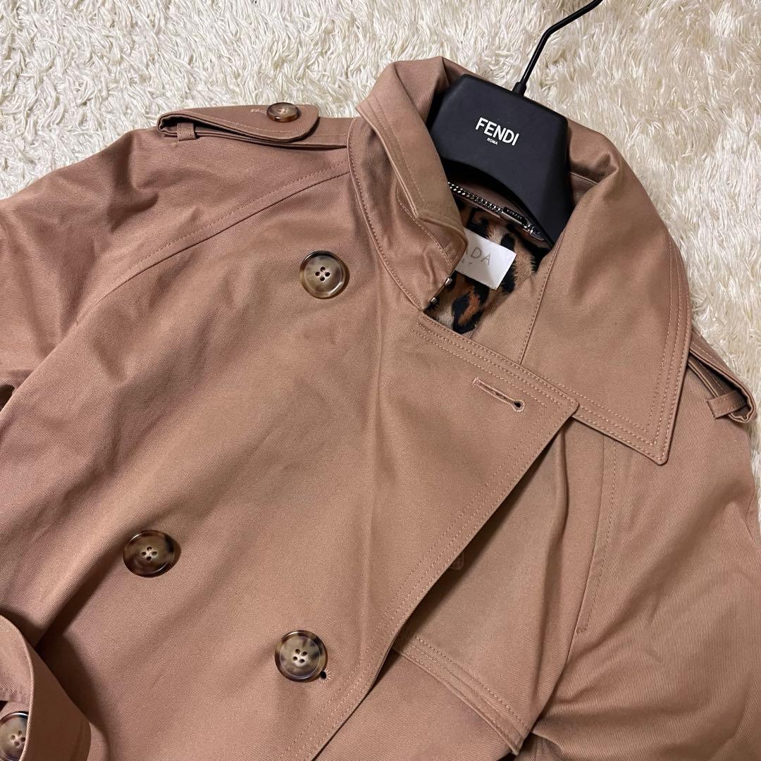 みい極美品　ESCADA SPORT エスカーダ　レオパードトレンチコート