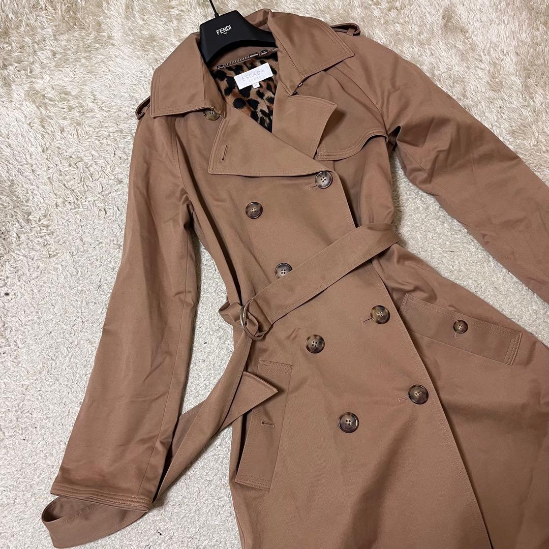みい極美品　ESCADA SPORT エスカーダ　レオパードトレンチコート