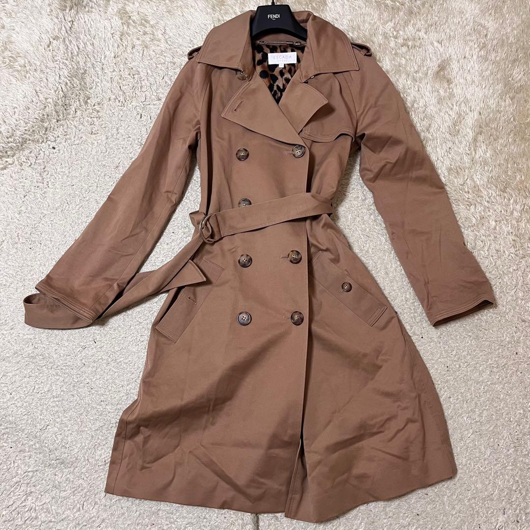 みい極美品　ESCADA SPORT エスカーダ　レオパードトレンチコート