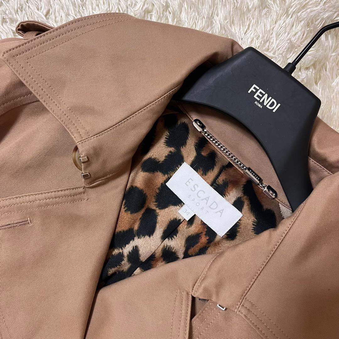 みい極美品　ESCADA SPORT エスカーダ　レオパードトレンチコート